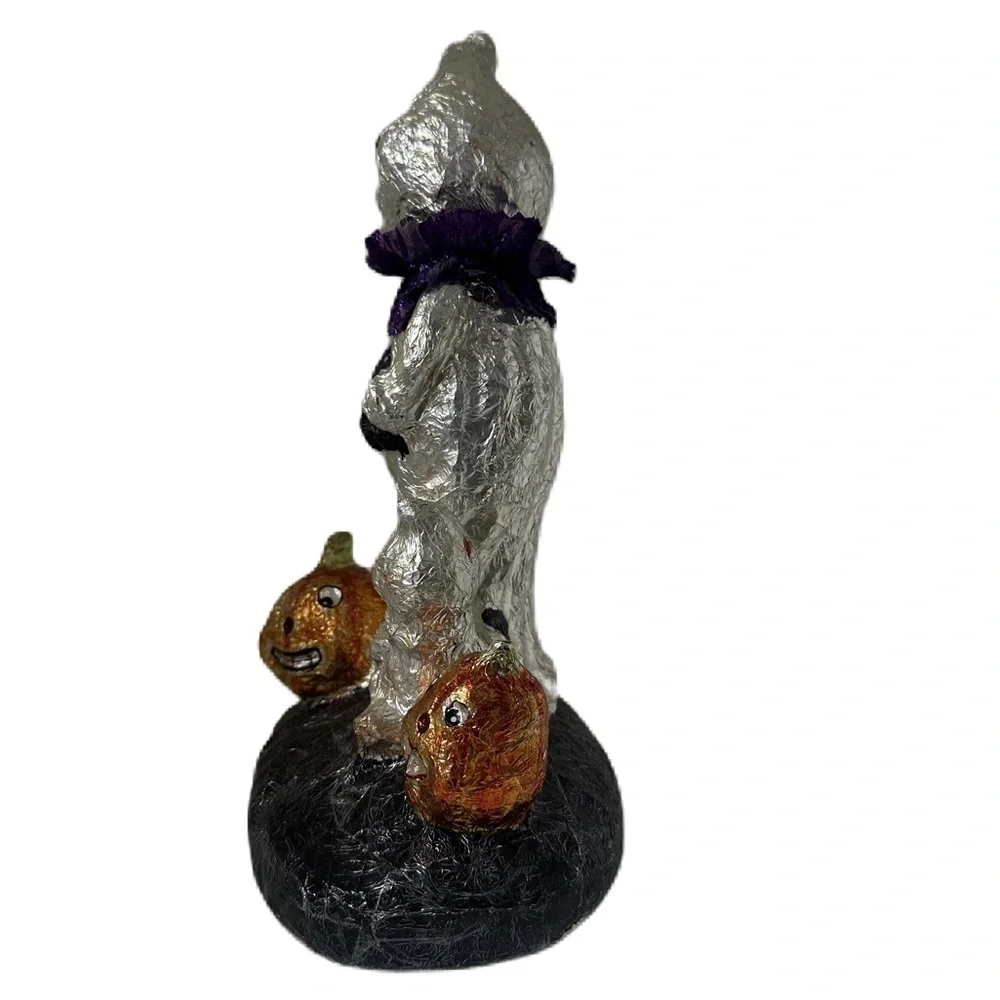 Halloween Ghost Foil Figurine and Pumpkins  Vintage Decor - Picture 3 of 15